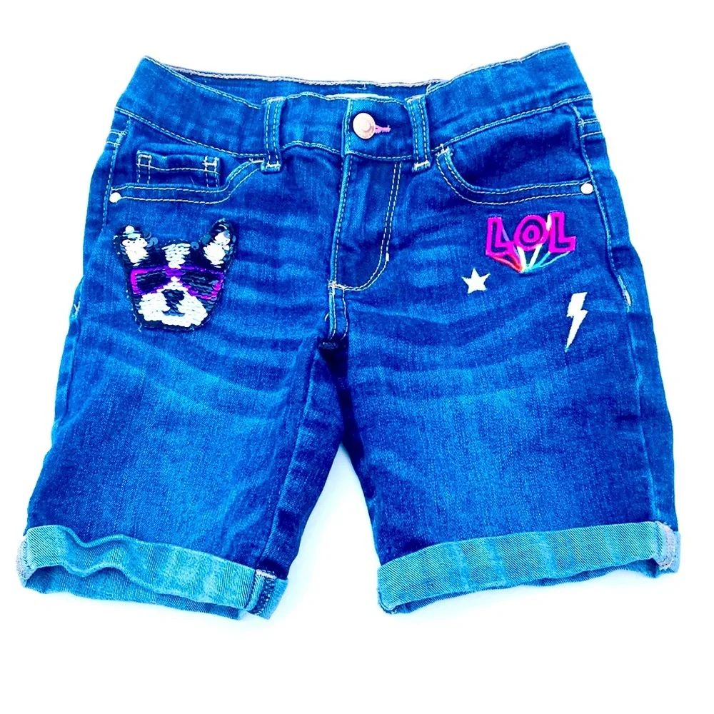 Girl’s Jordache Sequined Jean Shorts - Picture 3 of 9